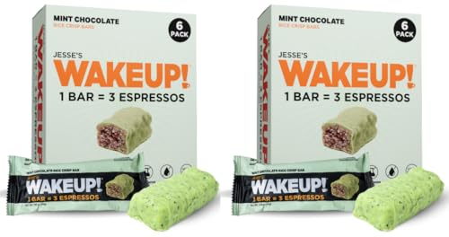 Image of WAKE UP! Mint Chocolate Caffeinated Bars, 3 Espressos, 2 Pack (12 Bars)