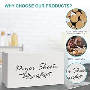 Dryer Sheet Holder with Hinged Lid for Laundry Room Farmhouse Decor,Wooden Dryer Sheet Container Dispenser,Fabric Softener Sheets Organization and Storage for Home Decor 1PK Dryer Sheet Holder with Hinged Lid for Laundry Room Farmhouse DecorWooden Dryer Sheet Container DispenserFabric Softener Sheets Organization and Storage for Home Decor 1PK