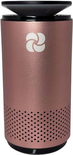 KIKI PURE A2 UV & HEPA Portable Air Purifier - 5.6in tall, 11 oz. Ideal for Travel, In-Car, Mini Air Purifier, ROSE GOLD.