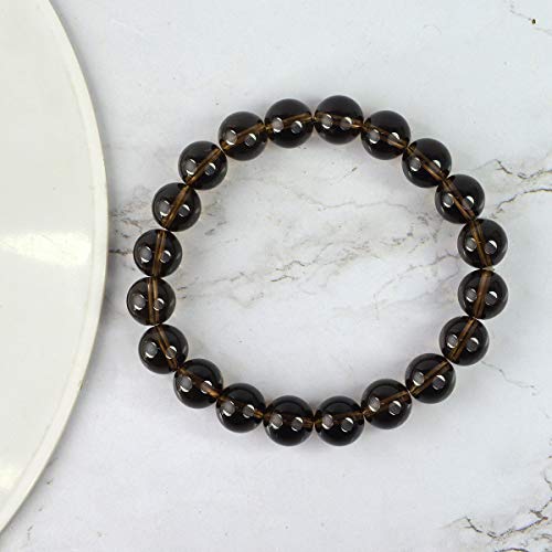 Image of Reiki Crystal Products Certified Natural Crystal Stone Round 10 mm Beads Bracelet for Men & Women | Reiki Charged Gemstone Jewellery Bracelet | Multiple Stone Variants Available