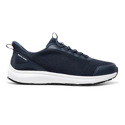 Image of Bruno Marc Men's Hands Free Non Slip Work Shoes, Water Resistance Restaurant Slip on Food Service Sneakers