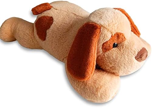 TOPALL Upgraded Weighted Stuffed Animals, 4 Lbs Weighted Plush Animals for Stress Relief, Cute Plush Toy Pillow, Gifts for Adults, Kids, Boys and Girls (Weighted Dog Brown)