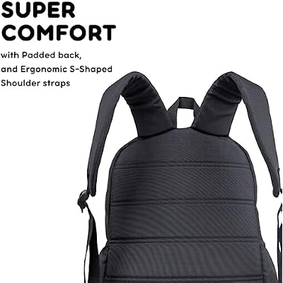 J World Oz Middle School Backpack for Kids. Cute Laptop Bookbag for Girls Boys, Black
