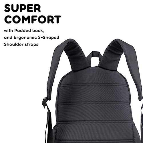 Image of J World Oz Middle School Backpack for Kids. Cute Laptop Bookbag for Girls Boys, Black