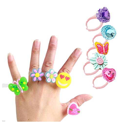 7Queen Kids Jewelry - Stretch Butterfly Necklace, Ring, Bracelet Set - Great Costume Jewelry and Accessories for Children to Play Pretend and Dress Up (Christmas Set Wooden) - Thumbnail 2