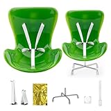 Car Seat for Dolls 10-17cm, Safety Seat with Air Vent Clip & Desktop Stand, Doll Display Chair with Strap for Blind Box - Accessories Only (No Doll) (Green)