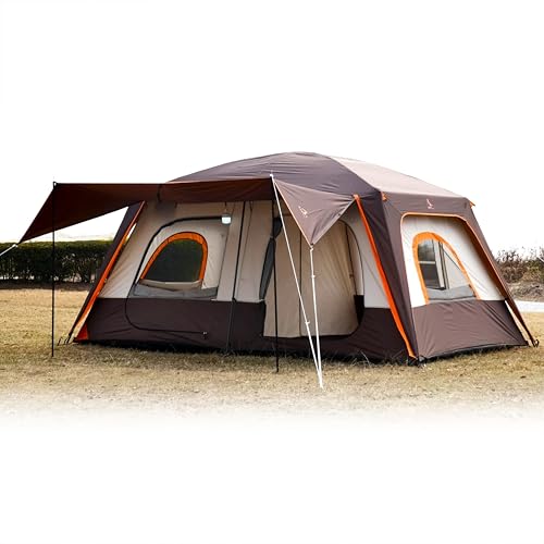 KTT Large Tent 10 Person,Family Cabin Tents,2 Rooms,2 Doors...