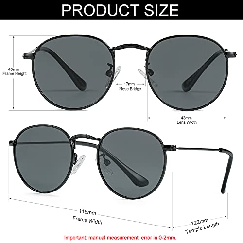 Image of Kids Polarized Sunglasses Classic Metal Frame for Baby Boys Girls Age 0-18, Three Sizes, 100% UV Protection