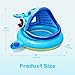 JOYIN Inflatable Shade Kiddie Pool,Whale Baby Pool Tent, Infant Swimming Pool for Kids （54