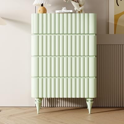Cajonera verde – Elegante armario de almacenamiento para dormitorio y pasillo – Armario versátil y cómoda de entrada (75 x 40 x 100 cm) – Maximiza el espacio y el ordenamiento