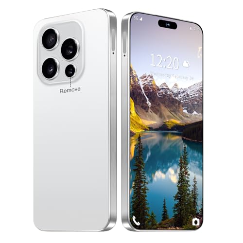Image of BVNA I16 Ultra 16GB+1TB 6.99" HD Screen Smartphone Unlocked Cell Phone,Battery 7000mAh Unlocked The Phone, Android 14 Fingerprint Button Unlock/Photos/Face ID/Dual SIM/5G/GPS (White)