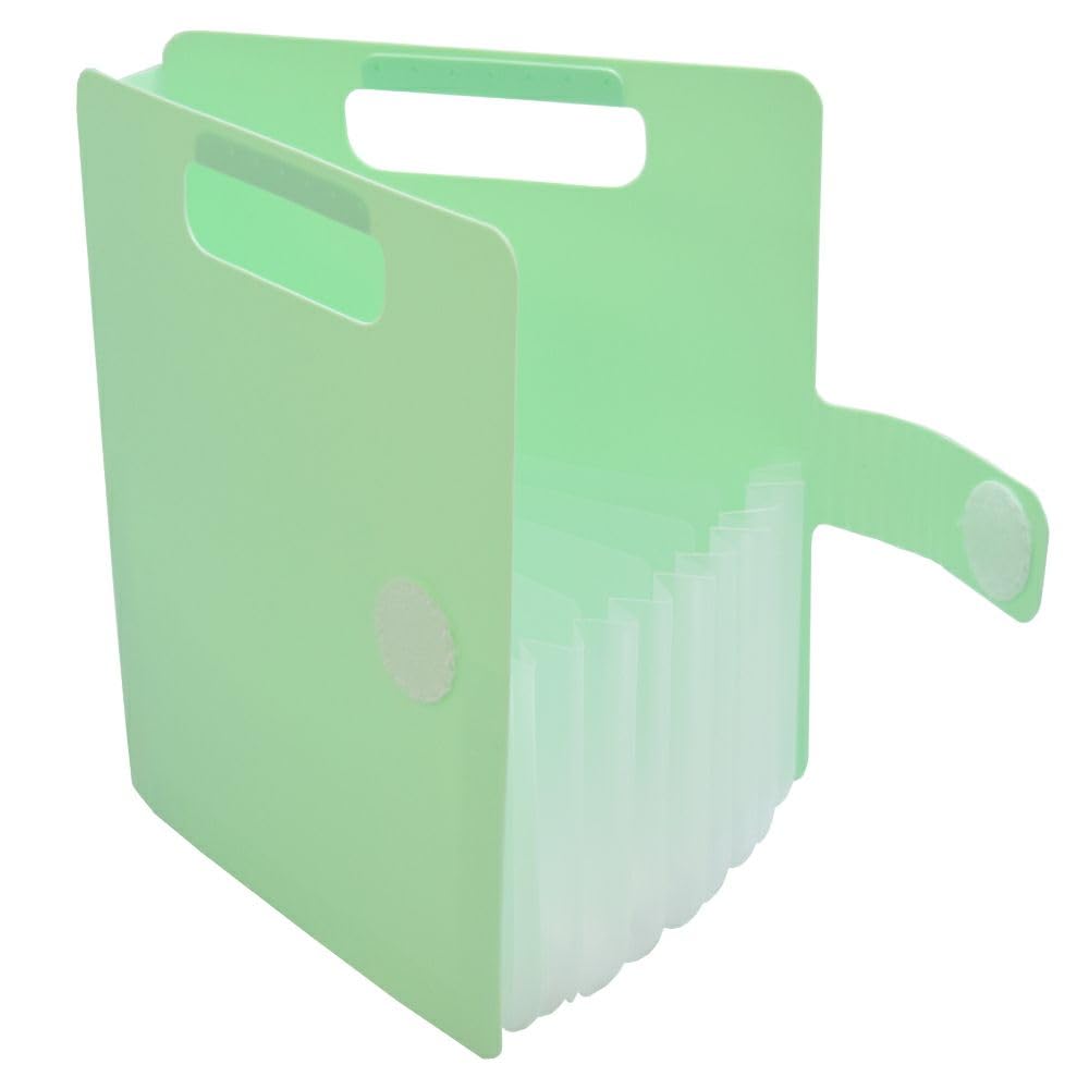 Sakura Komagoma File organaizer Expanding File Portable Document Paper Bill Receipt Organizer Home College School Office Supplies Letter Size Green Color