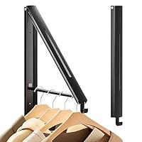 ASOUUNLD Kleiderhaken Klappbar Kleiderlüfter Wäschehalter Wand Aluminium 36x29 cm Garderobenhaken Wäschelüfter Platzsparender Kleiderbügel für Ecken Balkon Bad Waschküche Schrank (Schwarz)