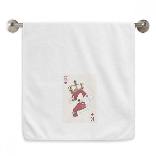 Serviettes moelleuses Coeur K Blanc 13X29 Pouces DIYthinker