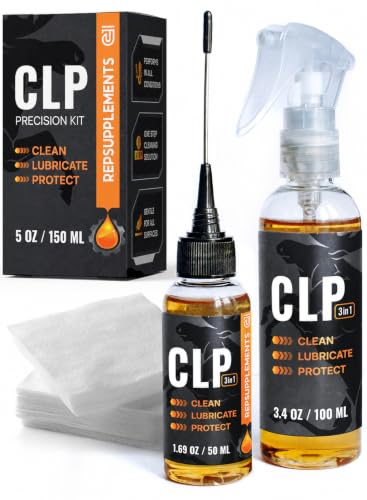 Gun Cleaner and Lubricant kit 5 Oz. Gun Oil Spray & Needle Oiler - 3-in-1 Cleaner, Lubricant & Protectant Gun Oil and Cleaner Kit - Gun Cleaning Oil and 50 Pcs 3x3 Gun Cleaning Patches