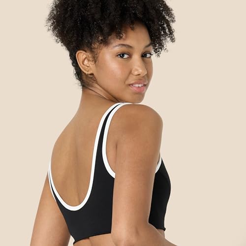 Amazon Essentials Women's Active FormFlex Buttery Soft Light Support V-Neck Sports Bra with Contrast Trim4