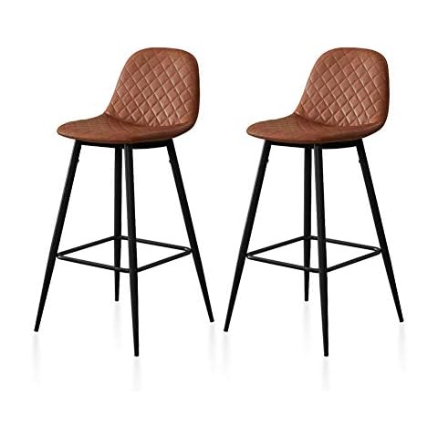 TUKAILAi Faux Leather Bar Stools Set of 2 Cover