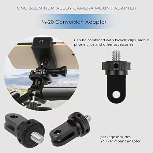 Niewalda Tripod Mount Adapter,Aluminum Mount Adapter ,¼-20 Conversion Adapter for Tripod Adapter Mount ,Compatible with GoPro Hero Sony Sjcam Action Camera and Other Standard 1/4 inch Accessories