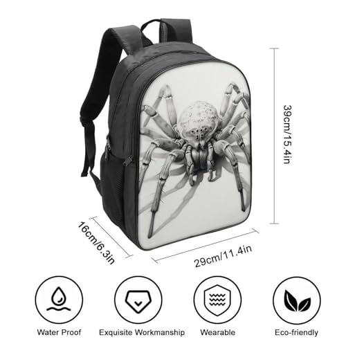 Mochila escolar para niños White Spider de dibujos animados en 3D para primaria de 40x28x16cm 2