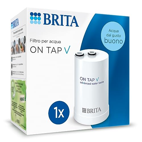 BRITA Filtro acqua rubinetto ON TAP V (4 mesi) - Riduce...