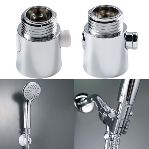 FACAIIO Vanne de dérivation de pommeau de douche G1/2, ABS économiseur d'eau d'angle avec contrôle d'arrêt, pulvérisateur de bidet, adaptateur de filetage mâle et femelle