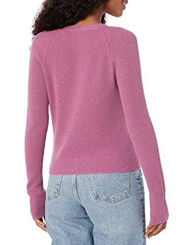 Vince Women's Ribbed Raglan Cardigan, Camelia, Small #TOP8