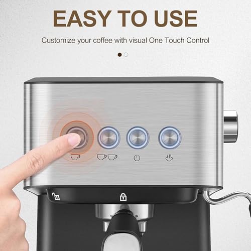Cafetera Espresso profesional con vaporizador y tanque 1.5 L miniatura 4