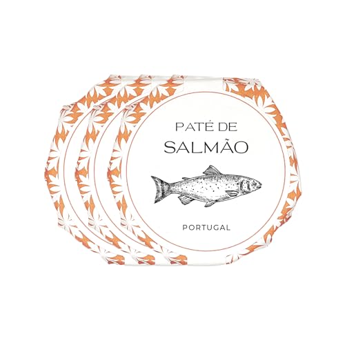 Feinkost Machado Lachs Paté – Pastete aus Lachs | Portugiesische Lebensmittel & Feinkost Geschenke | Fischkonserven & andere portugiesische Delikatessen | Feinkost Weihnachten | Geschenk Feinkost