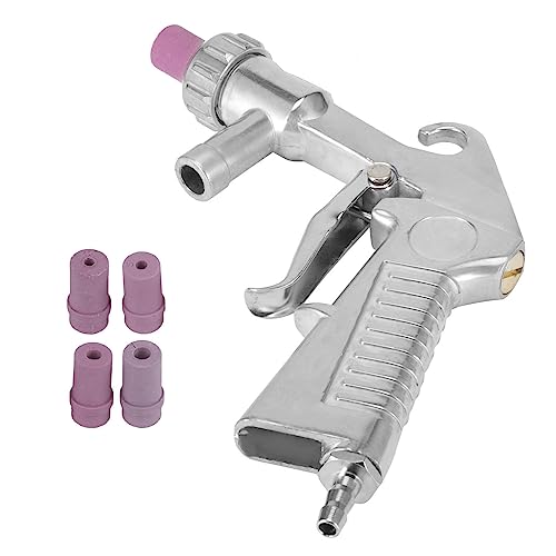 Set Pistola Per Sabbiatura, Pistola Per Sabbiatura A Sifone Ad Aria Con 4 Ugelli In Ceramica, Pistola Per Sabbiatura Per Sabbiatura