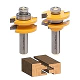 POWERTEC Schranktürschiene und Stile Router Bit Set, Ogee Profile - 2-teilig, 1/2 Zoll Schaft, Wolframkarbid, Anti-Rückschlag, Tischmontage Router Verwendung (73070)