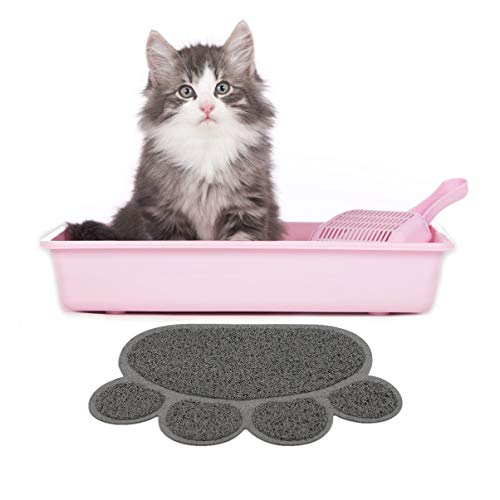 POPETPOP Tapete de Maca de Gato - Tapete de Caixa de Areia Antiderrapante - Material de Pvc Engrossa