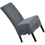 Housse de chaise de salle à manger – ces housses de chaise de salle à manger à jupe conviennent à la plupart des chaises, et pas seulement à un seul type de chaise ; housses de chaise de cuisine