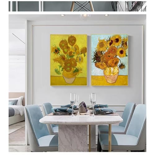Vase floral peinture sur toile pour habiller un mur vide de salon 70x90 cm