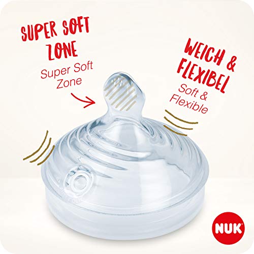 Nuk Nature Sense Tiralatte Manuale | Set Per L'allattamento Con Tiralatte Manuale, Biberon E Coppette Comfort Ultra Assorbenti Per Il Seno | 6 Pezzi - 6