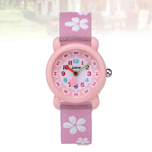 Pretty Sakura Kids Watches Quartz Watches Creative Time Learning Wrist Watches Students Wrist Watche