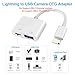 Denlane Lightning to USB Camera Adapter, [Apple MFi Certified] USB 3.0 Female to iPhone iPad Adapter with Charging Port, Plug and Play OTG Converter Cable Support Card Reader Flash Drives Keyboard