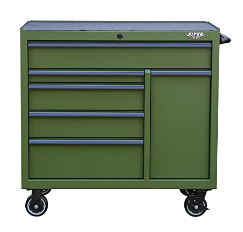 Viper Tool Storage 41-Inch 6-Drawer Steel Rolling Cabinet, Army Green (V4106Argr) #TOP1