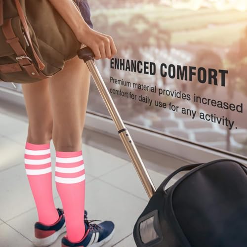 Image of NEWZILL Medical Compression Socks for Women & Men, 20-30 mmHg Knee-High Support for Circulation, All-Day Comfort for Work Travel Running Cycling and Fitness