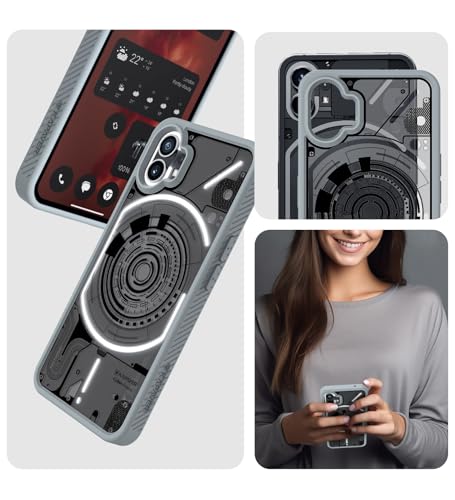 Image of KAPAVER Thermoplastic Polyurethane Cyber-I Edition Back Cover Case for Nothing Phone 1 - Gray [Cyber-01]