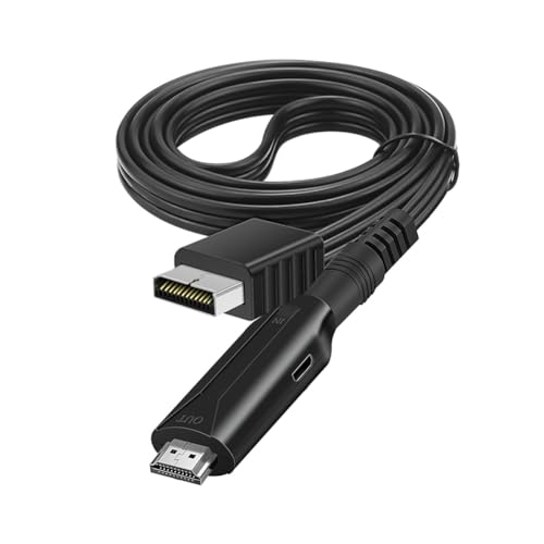 TheJuns Cavo convertitore da PS1/PS2 a HDMI Connettore adattatore HDMI Cavi di conversione video 1080P/720P per console PS1/PS2, HDTV/Monitor 1 m