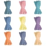 FEBSNOW 180PCS Weaving Loom Refill Loops 9 Color Loom Loops Potholder Rainbow Weaving Loom Bands Flexible Loops Kit for Kids Adults DIY Knitting Craft