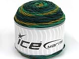 Lot of 3 x 100gr Skeins Ice Yarns Cakes Blues Hand Knitting Yarn Green Shades