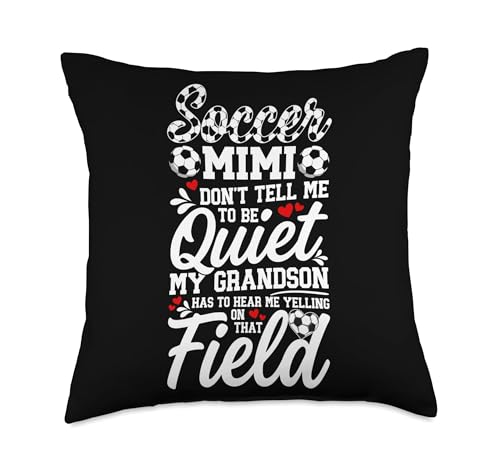 Soccer Mimi Funny Grandma Mimi of A Soccer Player Mimi Throw Pillow