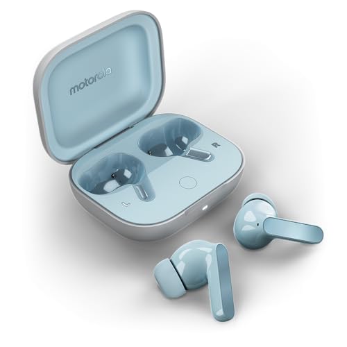 Fone de ouvido Sem Fio Bluetooth Motorola Moto Buds Cancelamento de Ruído Ativo - Light Blue