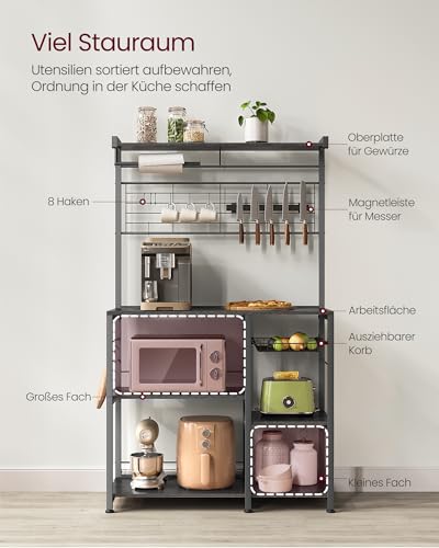 Mobile Kücheninsel mit Magnetleiste & Haken – mehr Platz in kleinen Küchen