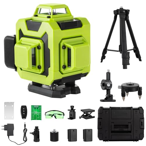 Niveau laser 4 x 360° STANEW,Autonivelant Niveau Laser Vert 4D 16 Line Ligne Laser Verte Horizontal...