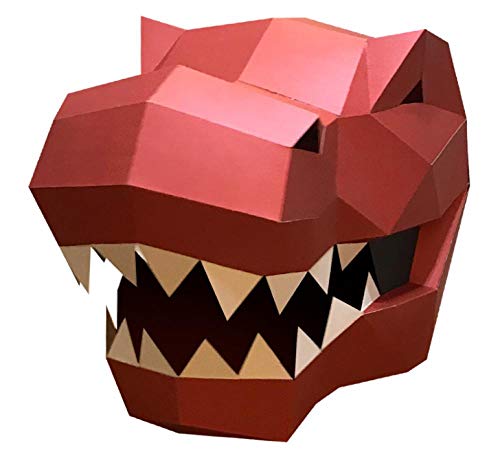 Déguisement Halloween femme masque de tête de chien horreur perruque COS pliable A265