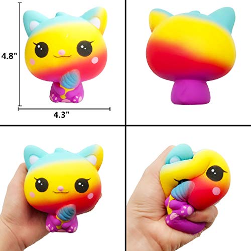 Yonishy Unicorn Squishies Toy Set - Jumbo Narwhale Cake,Unicorn Cake,Unicorn Donut,Dog,Unicorn Horse,Ice Cream Cat Kawaii Slow Rising Squishy Toys For Kids Party Favors(6 Packs) #TOP3