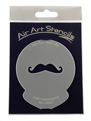 Moustache Curled Stencil Reusable & Flexible for Cakes & Crafts