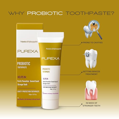 Image of Probiotic Toothpaste Pack of 2 | Dual Oral Microbiome Support | Good Bacteria Formula for Fresh Breath | Reduces Plaque & Harmful Germs | Strengthens Gums & Enamel Daily